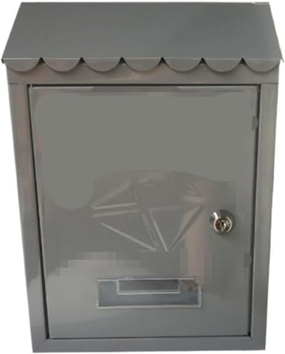 Brievenbus Muur - Postbus Wandhouder - Post Ontvangen - Afsluitbaar met 2 sleutels - 21.7x7x30CM - Grijs
