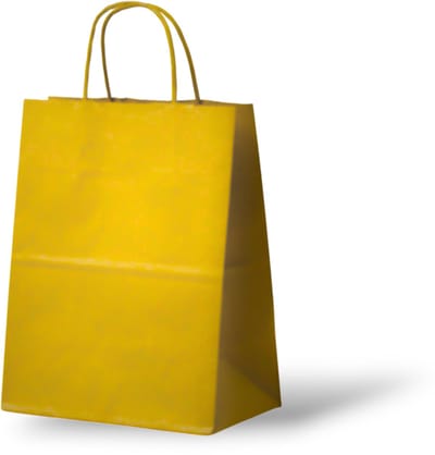 Goud Kraft Tas (Medium) - Papieren Tassen - 24x12x31 cm - 50 Stuks
