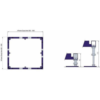 Villeroy & Boch ViFrame for smaller Quaryl shower trays up to 100 x 100 cm U91412300