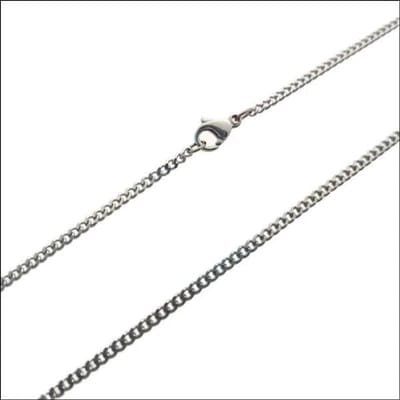 Aramat Jewels | Halskettingen | Zilverkleurige Stalen Gourmetketting – 55cm Fijne Schakelketting RVS | | | |2,5mm | Staal | Volwassenen | Verkleurd niet