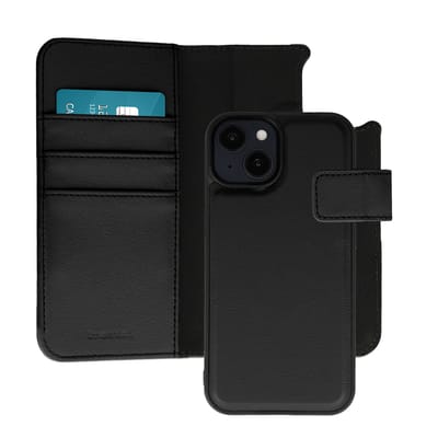 imoshion Hoesje - Geschikt voor Apple iPhone 14 - Uitneembare 2-in-1 Luxe Bookcase - Zwart