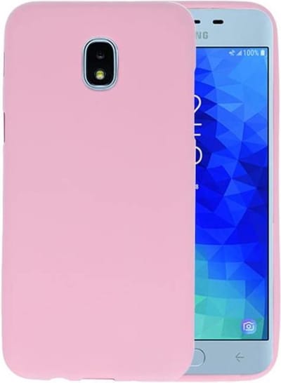 Hoesje Geschikt voor de Samsung Galaxy J3 2018 - Backcover Color Telefoonhoesje - Roze
