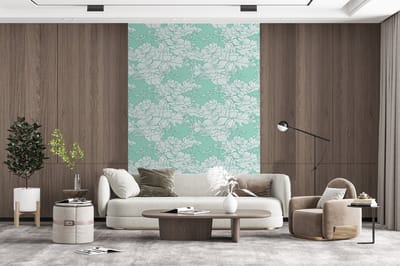 Behang - Fotobehang Patronen - Vintage - Bloemen - Breedte 200 cm x hoogte 300 cm