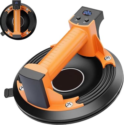 Allecto Plus - Accu-vacuümzuiglift glaszuiger 200 kg met lcd-display - Sterke zuigkracht - Lange batterijduur