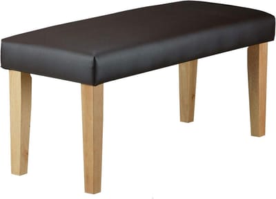 Comfortabele Slaapbank met Kunstleren Zijpaneel - Gestoffeerd Houten Frame 120 cm