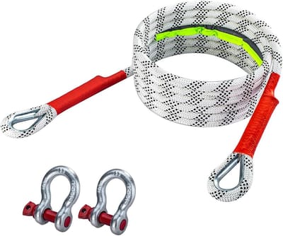 Sleepkabel - Trekkabel Riem - Voertuigen Redden - Versterkte Ringuiteinden - 3 Meter 10 Ton - One Color