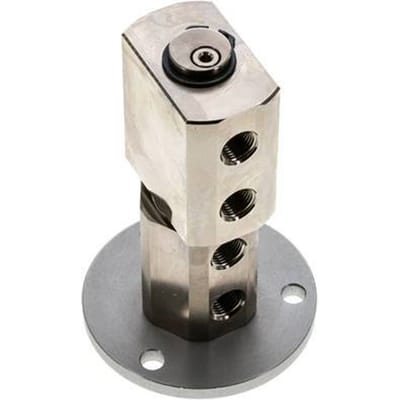 Draaidoorvoer G1/8'' Binnendraad Vernikkeld Messing PUR 0bar Vacuüm