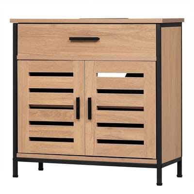 Jently badkamerkast - badkamermeubel - voor onder de wastafel - verstelbare plank - 2 deuren