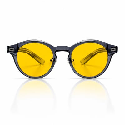 Melato Nox Blauw Licht Bril - Dagbril - 99% Blauwlichtfilter - Computerbril - Gele Lens - UV400 - Premium - Acetaat Frame - ANSI & ISO Gecertificeerd - Wetenschappelijk Getest - Blauwlichtbril - Inclusief Luxe Doos, Pouch & Doekje - Platina