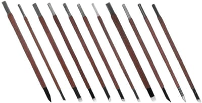 Gereedschap Set - Beitels Hout - Houtbewerking - Mangaanstaal - 11 Stuks - Zwart
