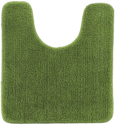 Tendance Toiletmat/wc mat Aquarius - met uitsparing - anti slip - microvezel - olijfgroen - 45 x 50 cm - badkamer matten