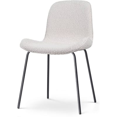 Nolon Nora-Fé Eetkamerstoel Bouclé Beige - Stof - Zwarte Poten - Modern