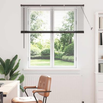 vidaXL - Venetiaanse - jaloezie - Zwart - 130 - x - 125 - cm - 25 - mm - Aluminium