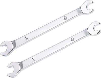 Dunne steeksleutel set, metrisch 6mm x 7mm, voor smalle moeren en krappe ruimtes, 2-delig gereedschap