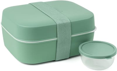 Famanu – 3-in-1 Broodtrommel voor Volwassenen | Bento Lunchbox met Vakken en Extra Snackdoosjes | Ideaal als Meal Prep Box | Luchtdicht & Vaatwasmachinebestendig |