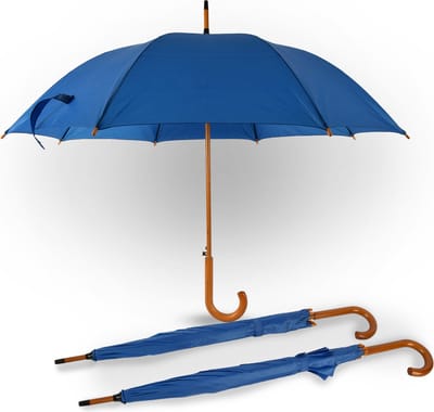 Paraplu 3 stuks - Set van 3 Automatische Opvouwbare Paraplu's | Een Aanvulling op Jouw Regenkleding | 102cm Diameter met Houten Look Handvat