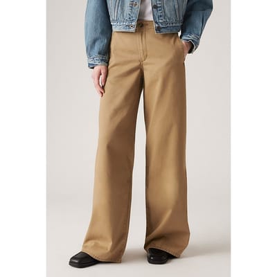 Levi's Xl Wide-leg & Flared Jeans Pant Beige Maat: W24L29 | Wijde Broeken Outlet | Dames | Beige