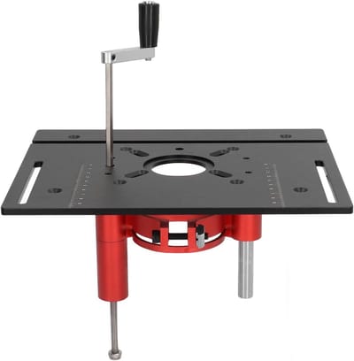 Routerlift - Houtbewerking Lift - Precisie Werk - Crank Verstelbaar - 47mm Bereik - Zwart