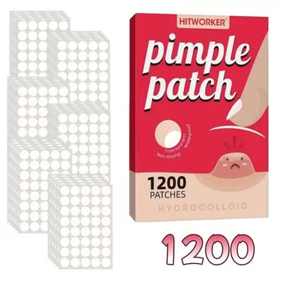 Hydrocolloid Acne Patches 1200 Stuks – Puistjes Pleisters Transparant & Waterproof Dag en Nacht