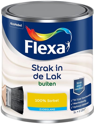 Flexa - Strak In De Lak Buitenlak Zijdeglans - 100% Sorbet - Mengverf - 1 L