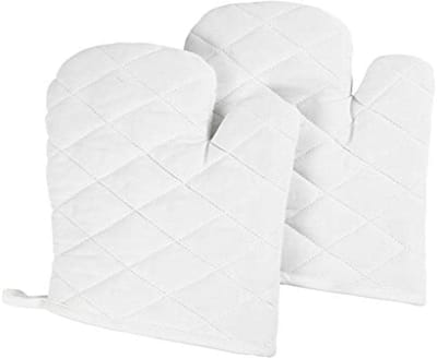 Company 444621 Kitchen Gloves Ovenwant en pannenlappen, wit, katoen, 180 mm