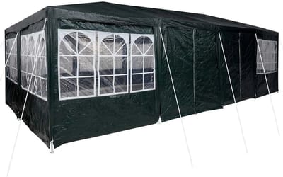 Partytent opvouwbaar - Paviljoen - Easy up - Waterdicht - met Zijwanden - Weerbestendig - Groen en wit