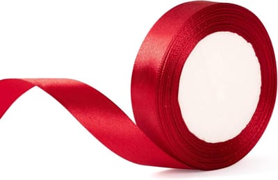 Bordeauxrode Kerstlint van 20 mm voor Cadeauverpakking, 22 Meter, Versiering, Knutselen, Bruiloft en Haaraccessoires