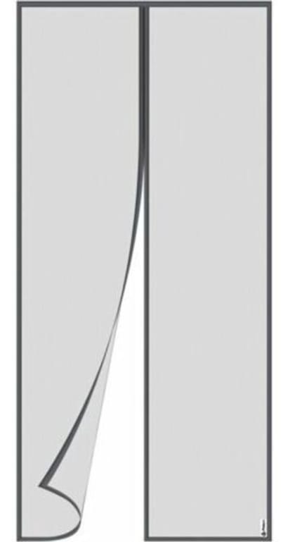 Magnetisch hor geschikt voor deuren en ramen, 91 x 218 cm, zwart, geschikt voor deuren en ramen, houdt muggen en vliegen buiten (grijs, 90 x 210 cm).