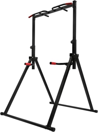 Krachtstation - Fitnessrek - Thuistrainingen - Hoog draagvermogen - 200 kg - Zwart