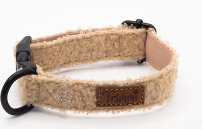 Teddy halsband beige - Maat M - halsband hond - honden halsband - halsband - halsbanden, riemen & tuigen - halsband puppy - halsbanden - hond - honden riem - Trimmi