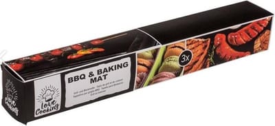 OOTB Premium BBQ Grillmat Set – 3 Stuks – Herbruikbaar & Vaatwasserbestendig – Anti-Kleef – 40x33 cm