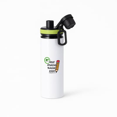 Hacebo® - Docent cadeau - waterfles met draaidop groen - Meester en juffen cadeau - Collega - Onderwijs - verjaardagscadeau - verjaardag - cadeau - afscheidscadeau - geschenk - leuke cadeau - kado - gift - juffendag - water fles - 850ML