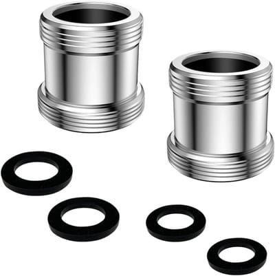 Dubbele Draad Adapters M22-24 voor Keukenkraan, Tapadapter met Rubber Seal en Aerator Connector voor Waterfiltergebruik
