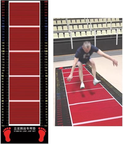 Oefenmat Springen - Testpad Atletiek - Voortgang Meten - Antislip Textuur - Met Duidelijke Schalen - Kinderen