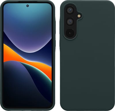 kwmobile telefoonhoesje geschikt voor Samsung Galaxy A55 5G - Hoesje met siliconen coating - Smartphone case in mosgroen