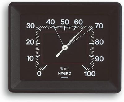 TFA hygrometer analoog zwart 10x8cm