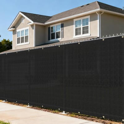 Privacy Scherm Hek - Schaduw Netto Cover - Privacy Beschermen - 90% Zichtblokkering - 6'x54' - Zwart