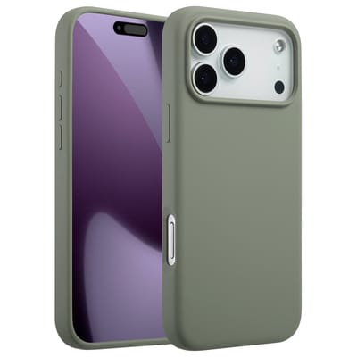 Accezz Hoesje - Geschikt voor Apple iPhone 17 Pro Max - Liquid Silicone Backcover geschikt voor MagSafe - Cooper Green