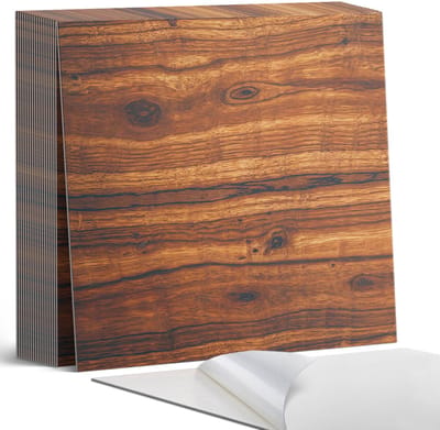 Coloray Plaktegels - Natuurlijk houtpatroon Zelfklevende Tegels - 20 cm x 20 cm - Bruin Plaktegels - 20 stuks - Vierkant PVC Tegels - Plaktegels Badkamer - Plaktegels Vloer - Vinyl Tegels Zelfklevend - Wandtegel Zelfklevend