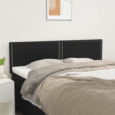 vidaXL - Hoofdborden - 144x5x78/88 - cm - kunstleer - zwart