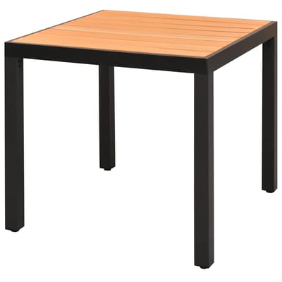 vidaXL - Tuintafel - 80x80x74 - cm - aluminium - en - HKC - bruin