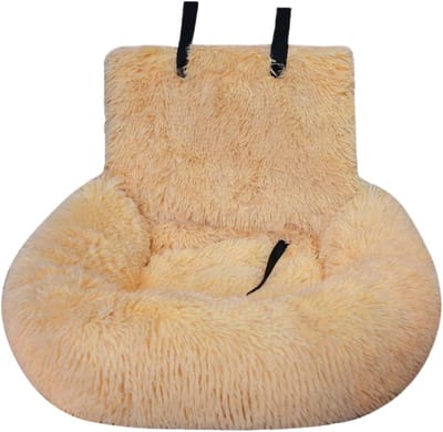 Honden autostoel - Reiskussen puppy - Veilig reizen - Afneembare hoes - 60 x 60 cm - Abrikoos