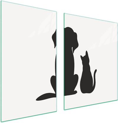 TMK ArtDeko - Snijplank - 100x52 cm - Glazen Beschermplaat - Dierenmotief