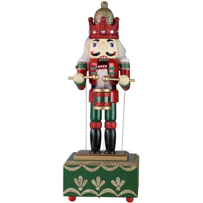 Doe-het-zelf Houten Notenkraker Drummer Muziekdoos Verjaardagscadeau Vintage Huis Kerstversieringen Kerst Muziekdoosjes Navidad 32CM