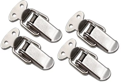 TLVX 4 stuks Sterke Kleine Spansluiting 21x35mm – Kistsluiting – Klemsluiting – Tuimelklem – Gesp Sluiting – Meubelslot – Tuimelvergrendeling – Veilig en snel afsluiten van Kisten, Lades en Deuren