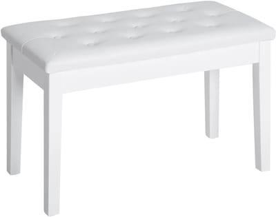 Pianokruk met opbergruimte - Traditionele landelijke stijl - Wit - 76 x 36 x 50 cm