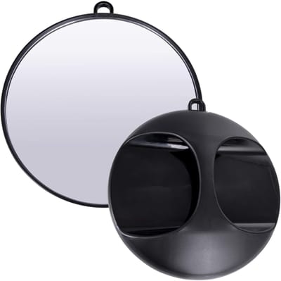 Guardian Beauty - Kappersspiegel - Met handgreep - Ronde - 29 cm - Zwart