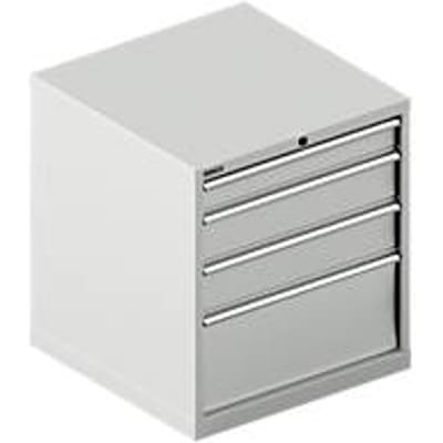 Schäfer Shop Select Ladekast  36-36, 4 schuifladen, tot 75 kg, B 717 x D 725 x H 800 mm, lichtgrijs