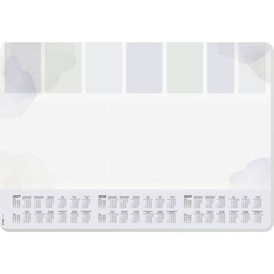 Sigel H7312 Bureau onderlegger Weekplanner, 3-jaarskalender 2027, 2028, 2029 Geruit Afgeronde hoeken (b x h) 59.5 cm x 41 cm 30 vellen 1 stuk(s) H7312
