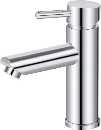 Badkamer Kraan - Wastafel Mengkraan - Dagelijks Gebruik - Keramisch Ventiel - 90mm Tuitbereik - Geborsteld Staal